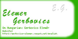 elemer gerbovics business card