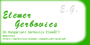 elemer gerbovics business card